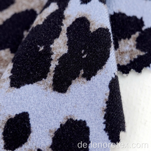 Umweltfreundlicher Leopard-Druck-gestricktes recyceltes Kreppstoff